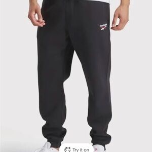 Reebok Identity Small Logo Fleece Joggers in Black Sz 2XL NWT